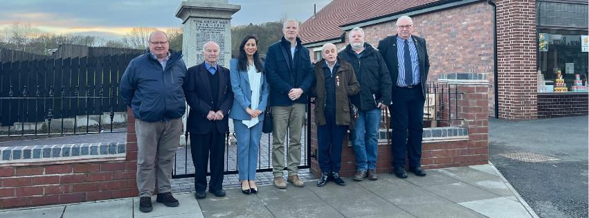 Sonia Kumar MP for Dudley and Al Carns, Veterans Minister at the Black Country Living Museum with volunteers and veterans from across Dudley.
