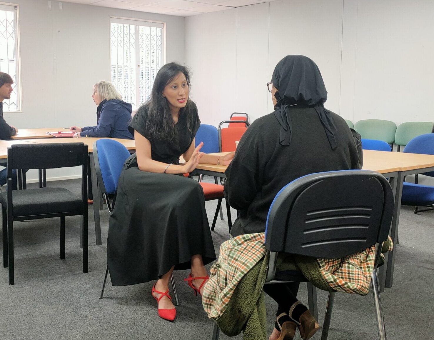 Sonia Kumar in her MP's advice surgery in St. Thomas, Dudley